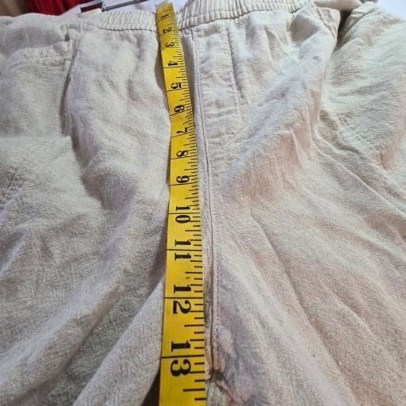 Old Navy Womens XL Linen Blend Pull On Pant Tropical Beach Resort Comfort Cool - Picture 5 of 9